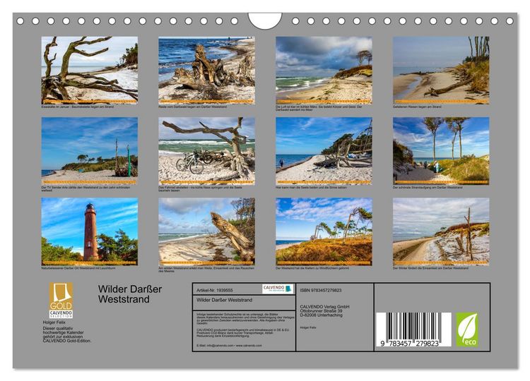 Produktbild: Wilder Dar&szlig;er Weststrand (Wandkalender 2026 DIN A4 quer), CALVENDO Monatskalender
