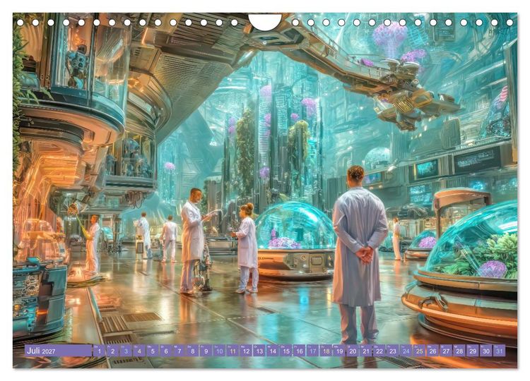 Produktbild: Tauche ein in die Zukunft - Science Fiction Unterwasserwelten (Wandkalender 2027 DIN A4 quer), CALVENDO Monatskalender