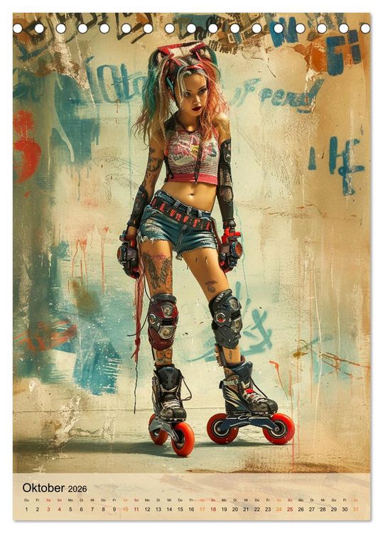 Produktbild: Rollerblades - einfach cool (Tischkalender 2026 DIN A5 hoch), CALVENDO Monatskalender