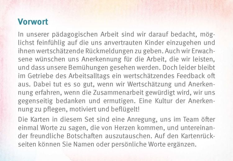 Produktbild: Herzensworte f&uuml;r Erzieher:innen