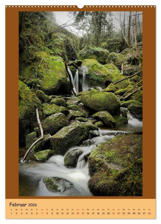 Produktbild: Schwarzwald Wasserf&auml;lle (hochwertiger Premium Wandkalender 2026 DIN A2 hoch), Kunstdruck in Hochglanz