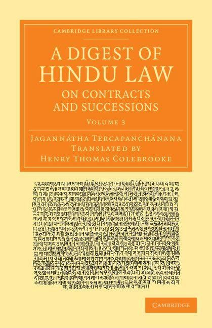Produktbild: A Digest of Hindu Law, on Contracts and Successions