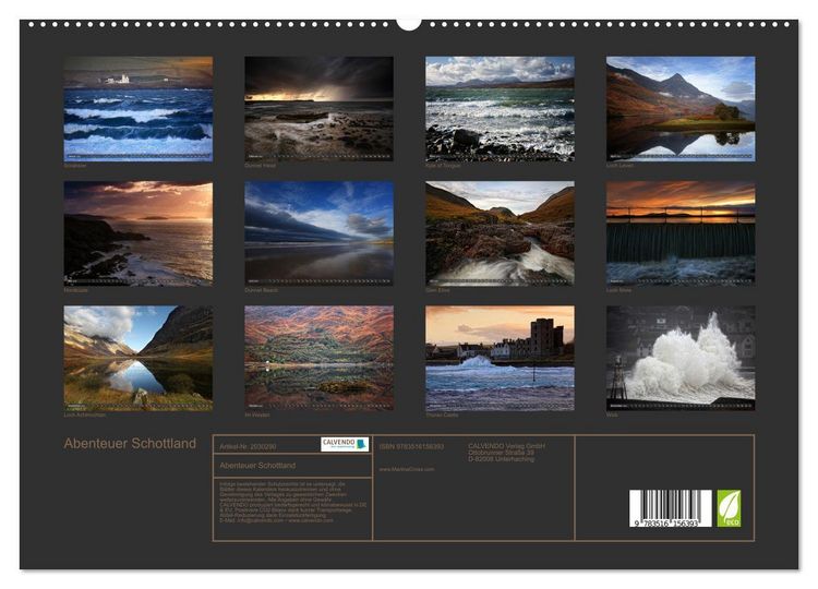 Produktbild: Abenteuer Schottland (hochwertiger Premium Wandkalender 2026 DIN A2 quer), Kunstdruck in Hochglanz