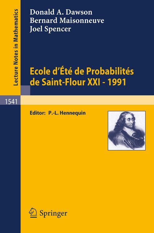 Produktbild: Ecole d'Ete de Probabilites de Saint-Flour XXI - 1991