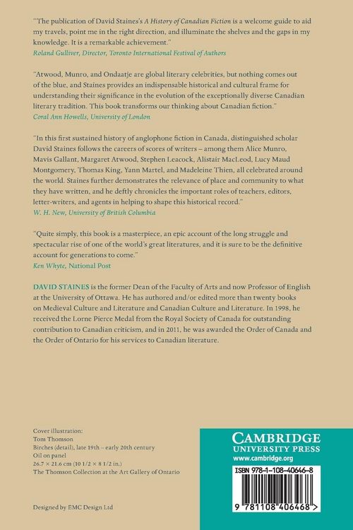 Produktbild: A History of Canadian Fiction