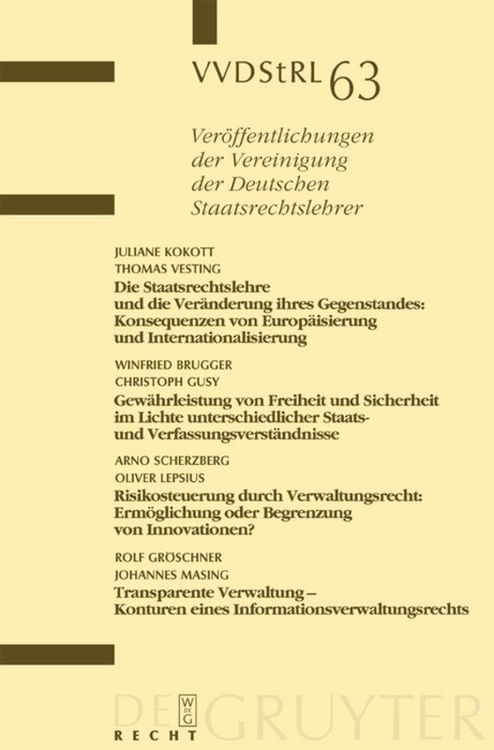 Produktbild: Berichte und Diskussionen auf der Tagung der Vereinigung der Deutschen Staatsrec