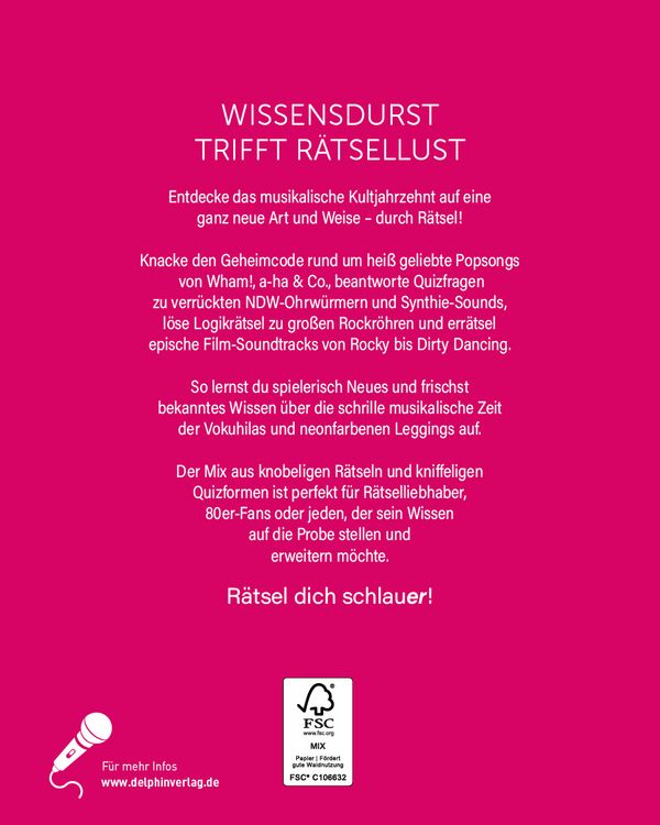 Produktbild: Musik der 80er I Wissen in R&auml;tseln