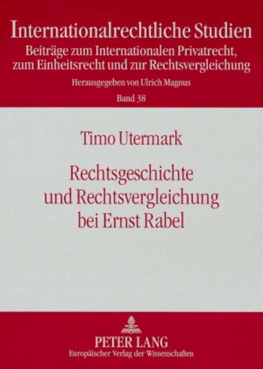 Produktbild: Rechtsgeschichte und Rechtsvergleichung bei Ernst Rabel