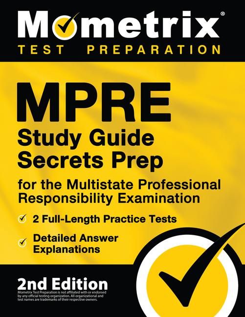 Produktbild: MPRE Study Guide Secrets Prep for the Multistate Professional Responsibility Examination, 2 Full-Length Practice Tests, Detailed Answer Explanations
