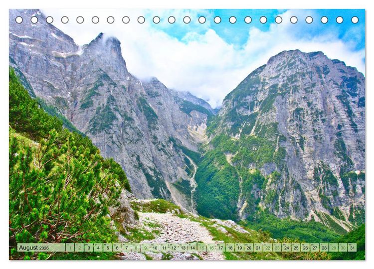 Produktbild: Slowenien - Impressionen eines Naturjuwels (Tischkalender 2026 DIN A5 quer), CALVENDO Monatskalender