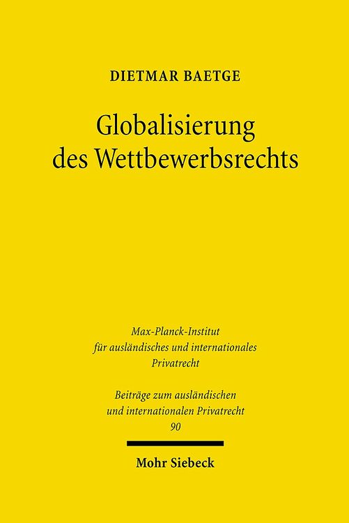 Produktbild: Globalisierung des Wettbewerbsrechts