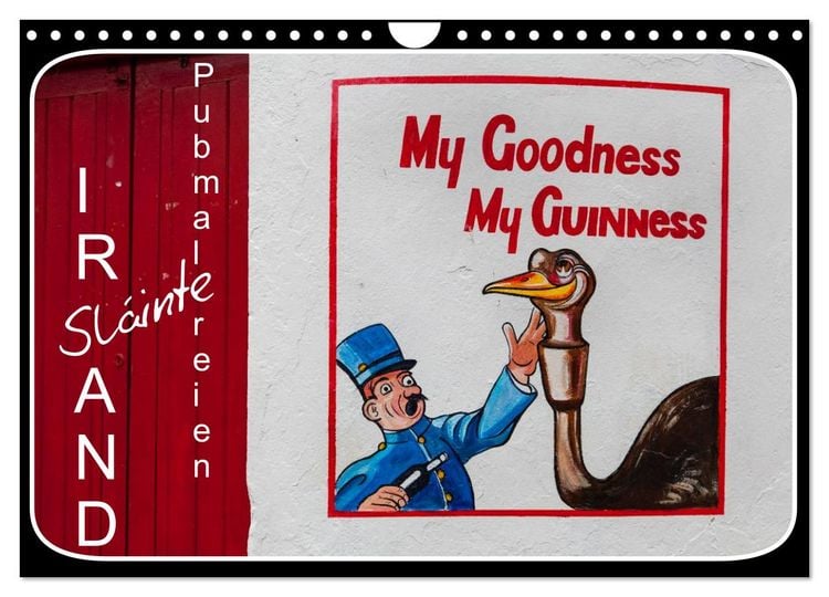 Produktbild: Sl&aacute;inte IRLAND - Pubmalereien (Wandkalender 2026 DIN A4 quer), CALVENDO Monatskalender