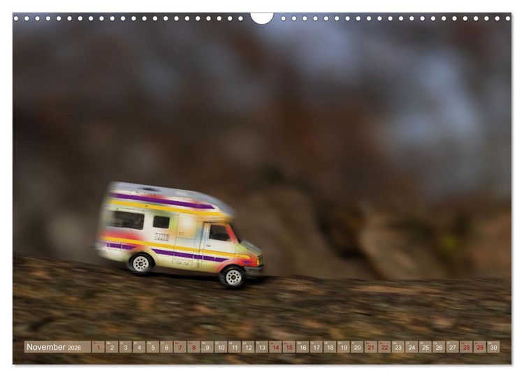 Produktbild: Miniature Caravaning: Gro&szlig;es Abenteuer mit kleinem Camper (Wandkalender 2026 DIN A3 quer), CALVENDO Monatskalender