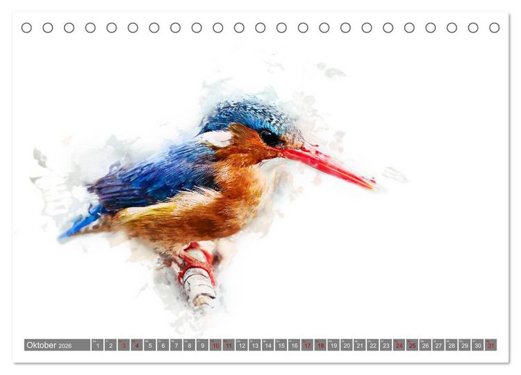 Produktbild: Tierportraits - Fine Art (Tischkalender 2026 DIN A5 quer), CALVENDO Monatskalender