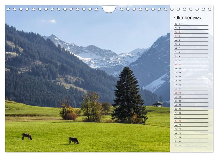 Produktbild: Oberallg&auml;uer Landschaft (Wandkalender 2026 DIN A4 quer), CALVENDO Monatskalender