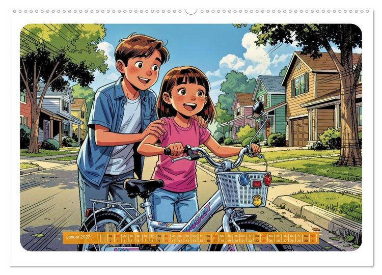 Produktbild: Mein erstes Fahrrad - Comic (Wandkalender 2027 DIN A2 quer), CALVENDO Monatskalender