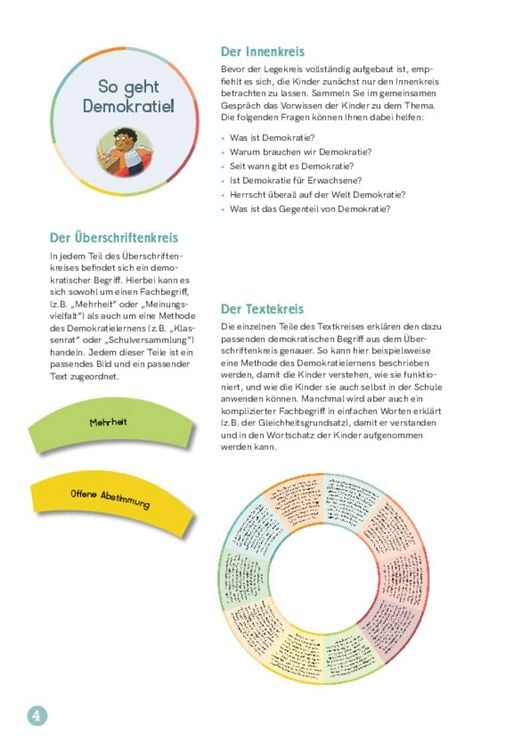 Produktbild: So geht Demokratie! Legekreis f&uuml;r die Grundschule in 10 Bildern