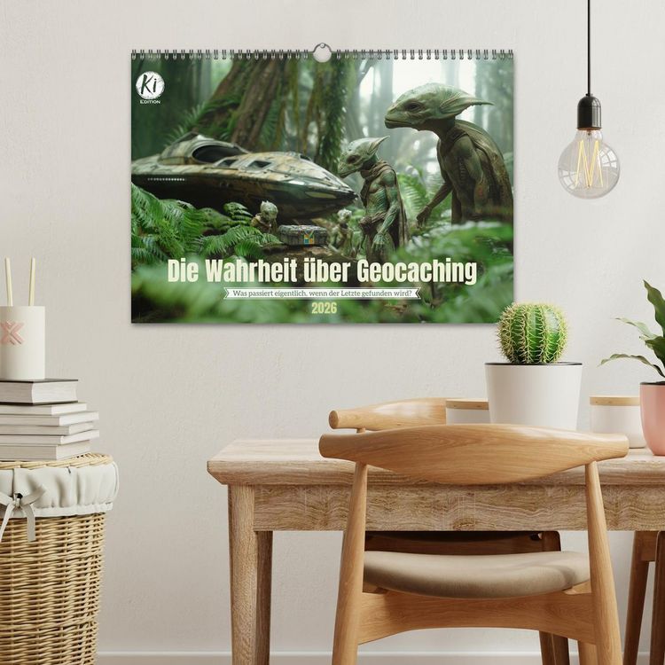 Produktbild: Die Wahrheit &uuml;ber Geocaching (Wandkalender 2026 DIN A3 quer), CALVENDO Monatskalender