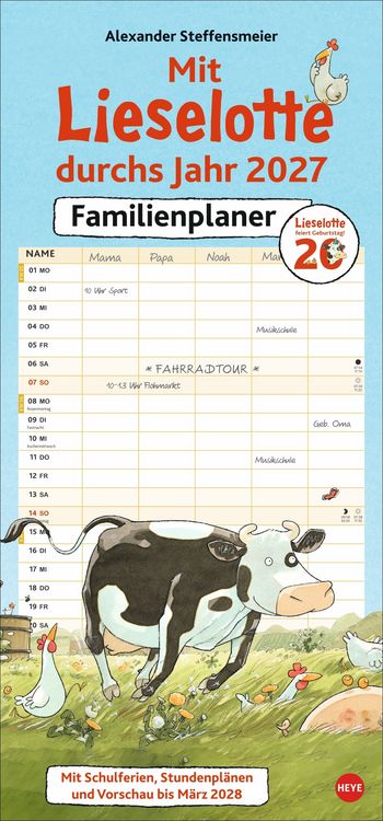 Produktbild: Kuh Lieselotte Familienplaner