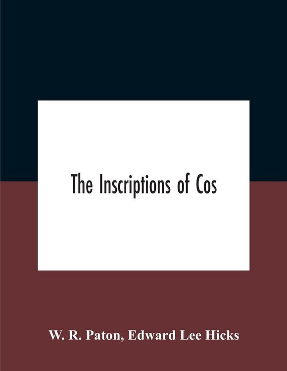 Produktbild: The Inscriptions Of Cos