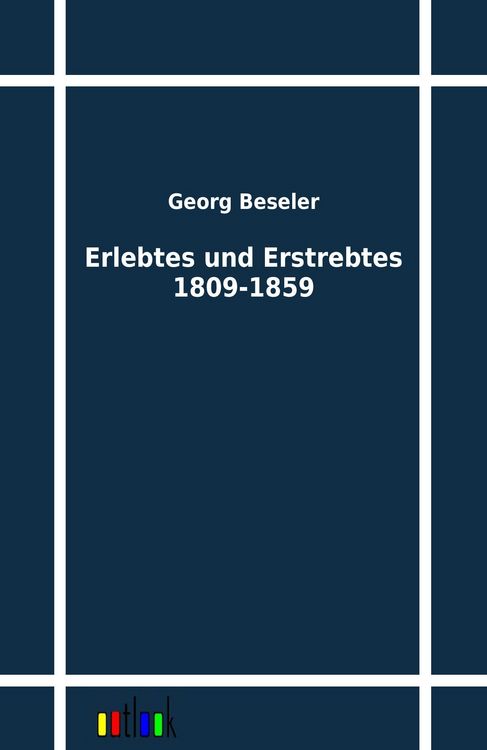 Produktbild: Erlebtes und Erstrebtes 1809-1859