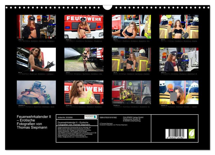 Produktbild: Feuerwehrkalender II &ndash; Erotische Fotografien von Thomas Siepmann (Wandkalender 2026 DIN A3 quer), CALVENDO Monatskalender