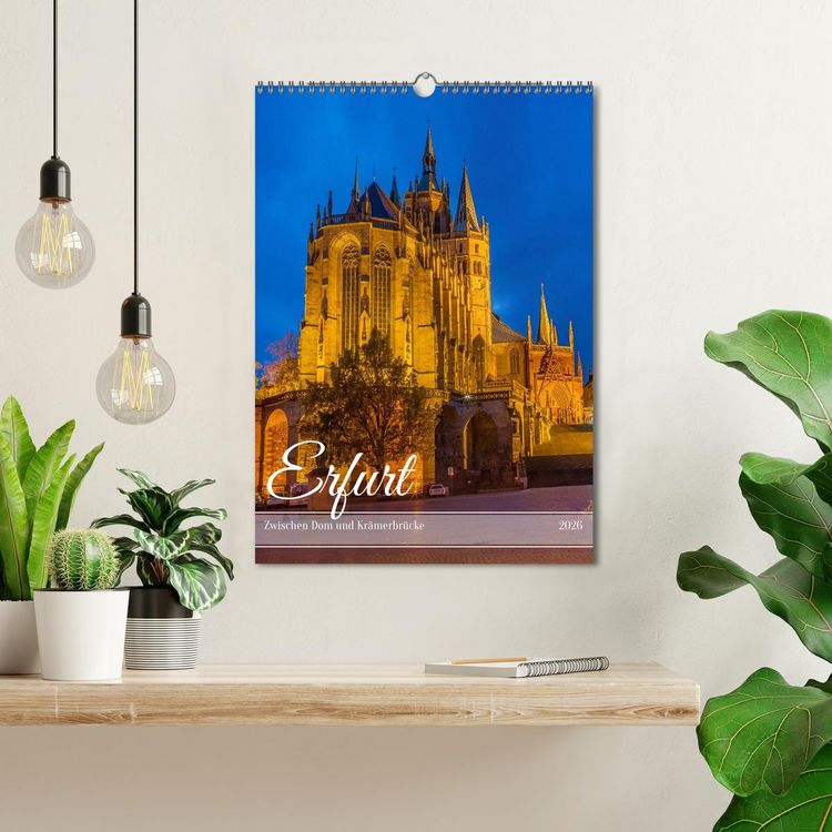 Produktbild: Erfurt - Zwischen Dom und Kr&auml;merbr&uuml;cke (Wandkalender 2026 DIN A3 hoch), CALVENDO Monatskalender