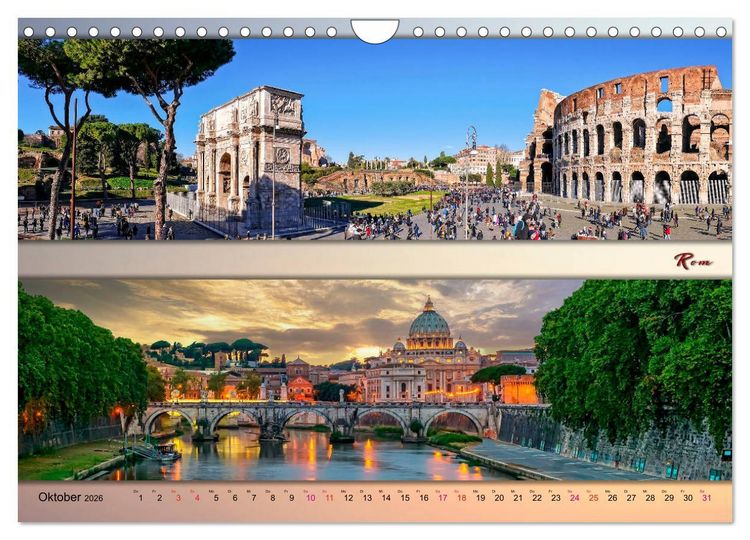 Produktbild: Faszinierende St&auml;dte, Panoramen (Wandkalender 2026 DIN A4 quer), CALVENDO Monatskalender