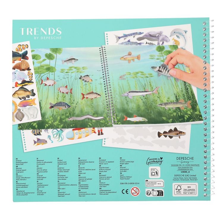 Produktbild: DEPESCHE Stickerbuch Create your Ocean Life