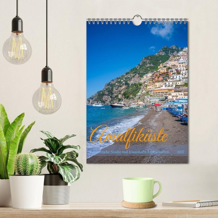 Produktbild: Amalfik&uuml;ste - Romantische St&auml;dte und traumhafte Landschaften (Wandkalender 2027 DIN A4 hoch), CALVENDO Monatskalender