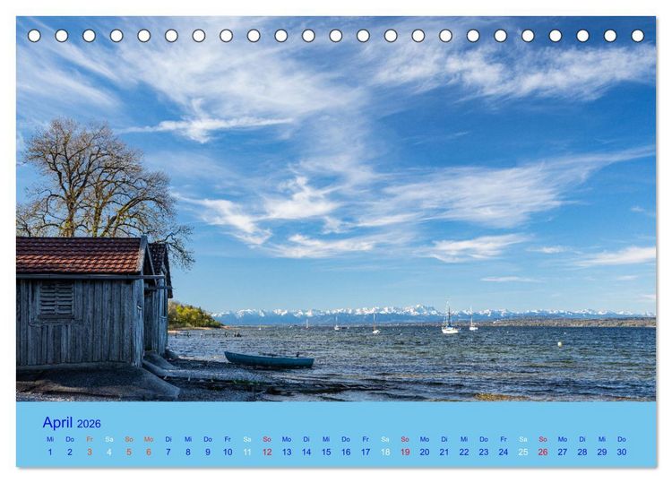 Produktbild: Ammersee-Ansichten (Tischkalender 2026 DIN A5 quer), CALVENDO Monatskalender