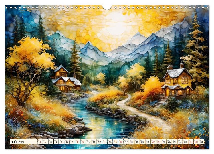 Produktbild: Paysages fluviaux magiques (Calendrier mural 2026 DIN A3 vertical), CALVENDO calendrier mensuel