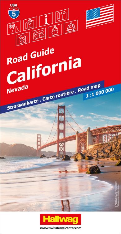 Produktbild: Hallwag Strassenkarte USA, California 1:1 Mio.
