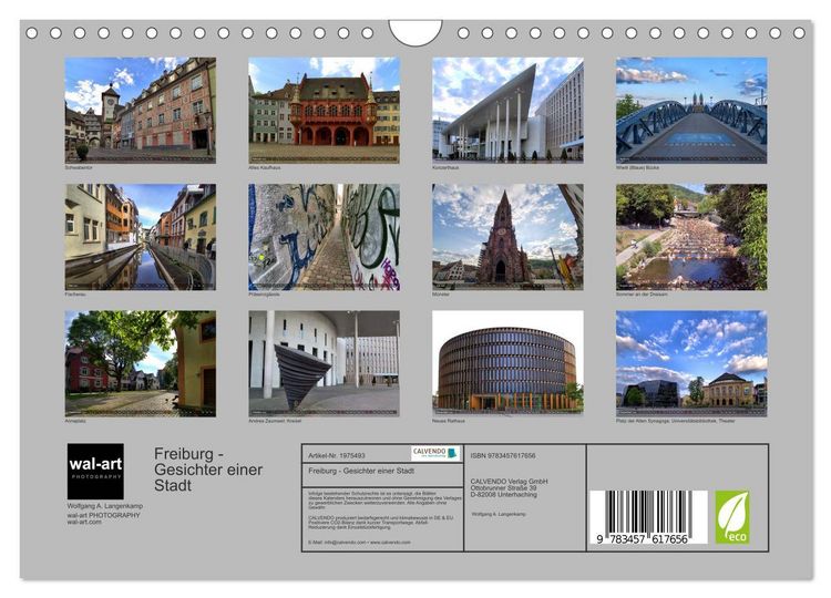 Produktbild: Freiburg - Gesichter einer Stadt (Wandkalender 2026 DIN A4 quer), CALVENDO Monatskalender