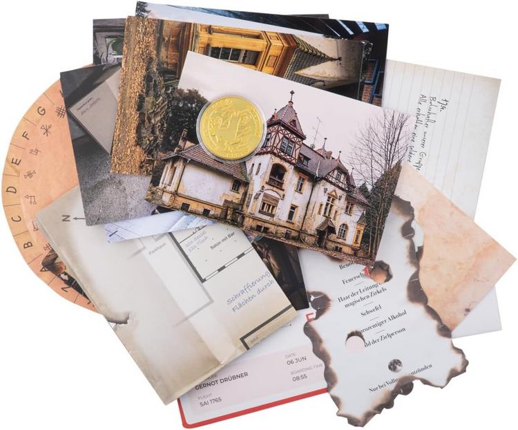 Produktbild: Lost Places R&auml;tselbox &ndash; Spuren in der Asche: Ein Krimi-R&auml;tsel f&uuml;r Zuhause. L&uuml;fte die R&auml;tsel des verlassenen Hotels