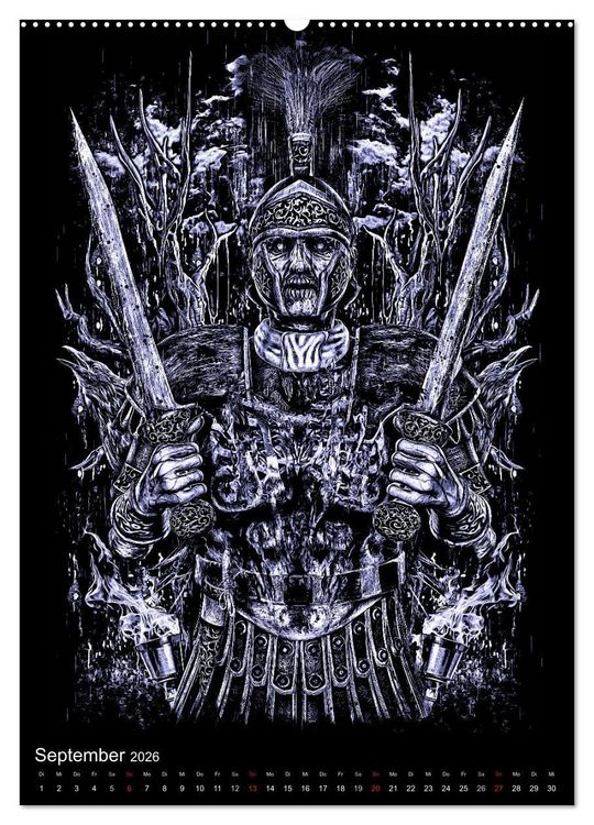 Produktbild: BLOODBOY/FEAR ILLUSTRATION (Wandkalender 2026 DIN A2 hoch), CALVENDO Monatskalender