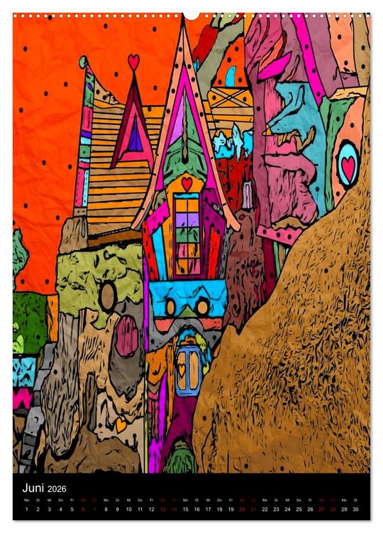 Produktbild: Die verr&uuml;ckte Welt der Popart von Nico Bielow (hochwertiger Premium Wandkalender 2026 DIN A2 hoch), Kunstdruck in Hochglanz