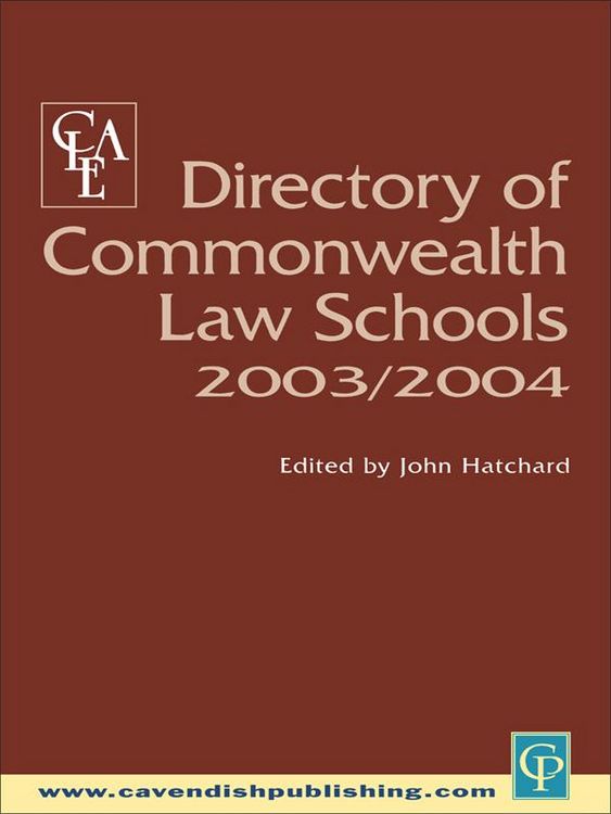 Produktbild: Directory of Commonwealth Law Schools 2003-2004