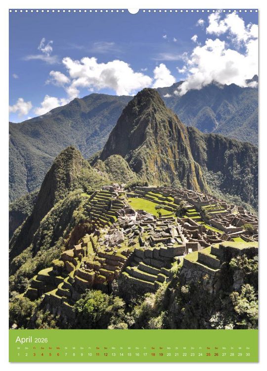 Produktbild: Erlebe mit mir Machu Picchu (hochwertiger Premium Wandkalender 2026 DIN A2 hoch), Kunstdruck in Hochglanz