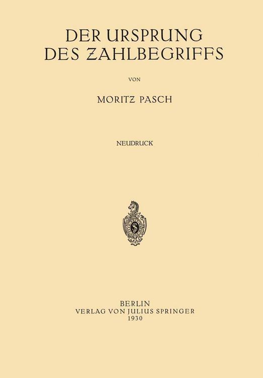 Produktbild: Der Ursprung des Zahlbegriffs