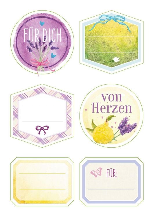 Produktbild: K&uuml;chensticker & Etiketten - Lavendel