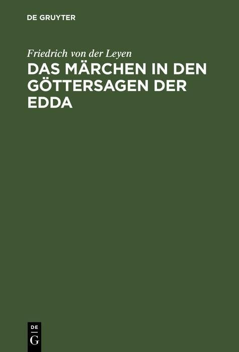 Produktbild: Das M&auml;rchen in den G&ouml;ttersagen der Edda