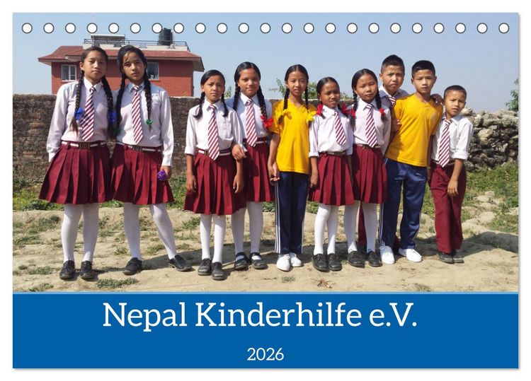 Produktbild: Kalender der Nepal Kinderhilfe e.V. (Tischkalender 2026 DIN A5 quer), CALVENDO Monatskalender