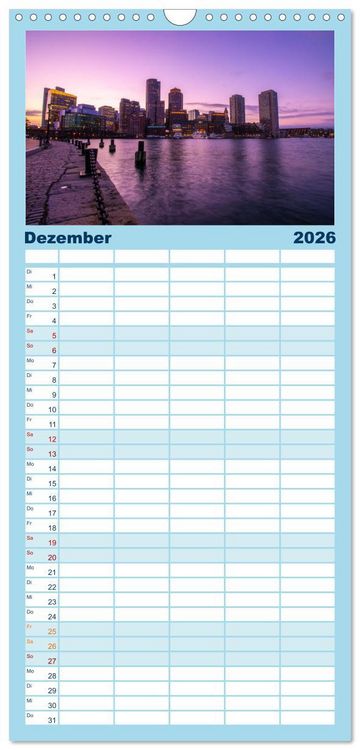 Produktbild: Familienplaner 2026 - Boston - The Hub of the Universe mit 5 Spalten (Wandkalender, 21 x 45 cm) CALVENDO