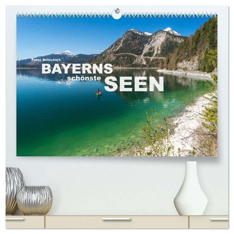 Produktbild: Bayerns sch&ouml;nste Seen (hochwertiger Premium Wandkalender 2026 DIN A2 quer), Kunstdruck in Hochglanz