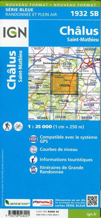 Produktbild: Ch&acirc;lus-St-Mathieu 1:25 000