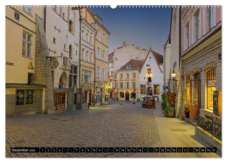 Produktbild: Nordischer Glanz &ndash; Tallinn - Riga - Vilnius (Wandkalender 2026 DIN A2 quer), CALVENDO Monatskalender