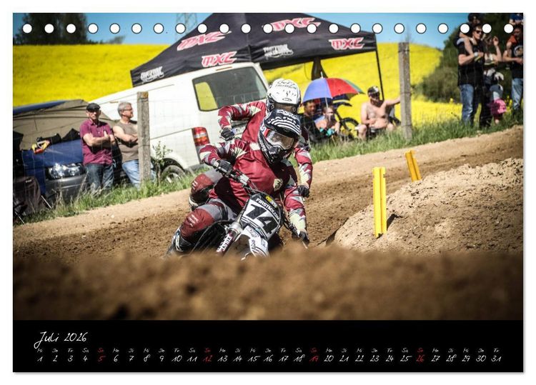 Produktbild: Motocross Racing 2026 (Tischkalender 2026 DIN A5 quer), CALVENDO Monatskalender
