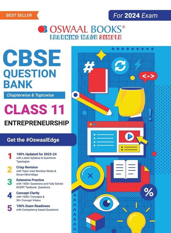 Produktbild: Oswaal CBSE Chapterwise & Topicwise Question Bank Class 11 Entrepreneurship Book (For 2023-24 Exam)
