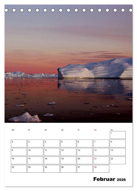 Produktbild: Die Eisberge von Ilulissat (Tischkalender 2026 DIN A5 hoch), CALVENDO Monatskalender